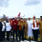 Penerbangan perdana Batik Air di Bandara Muara Bungo dihadiri pejabat. (Foto: Ist)