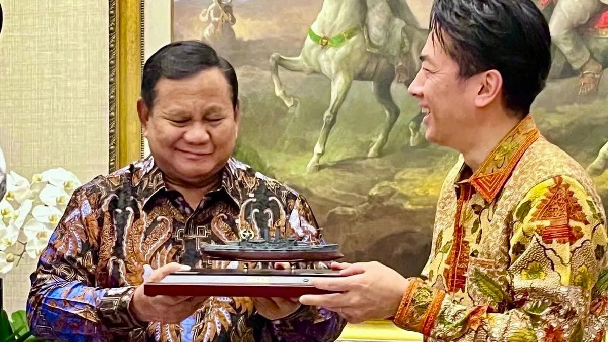 Presiden RI Prabowo Subianto saat menerima Menteri Pertahanan (Menhan) Jepang H.E. Koizumi Shinjiro di Kediaman Presiden, Kertanegara, Jakarta, Kamis (12/6/2026).(Foto: Dok. Kementerian Pertahanan) 