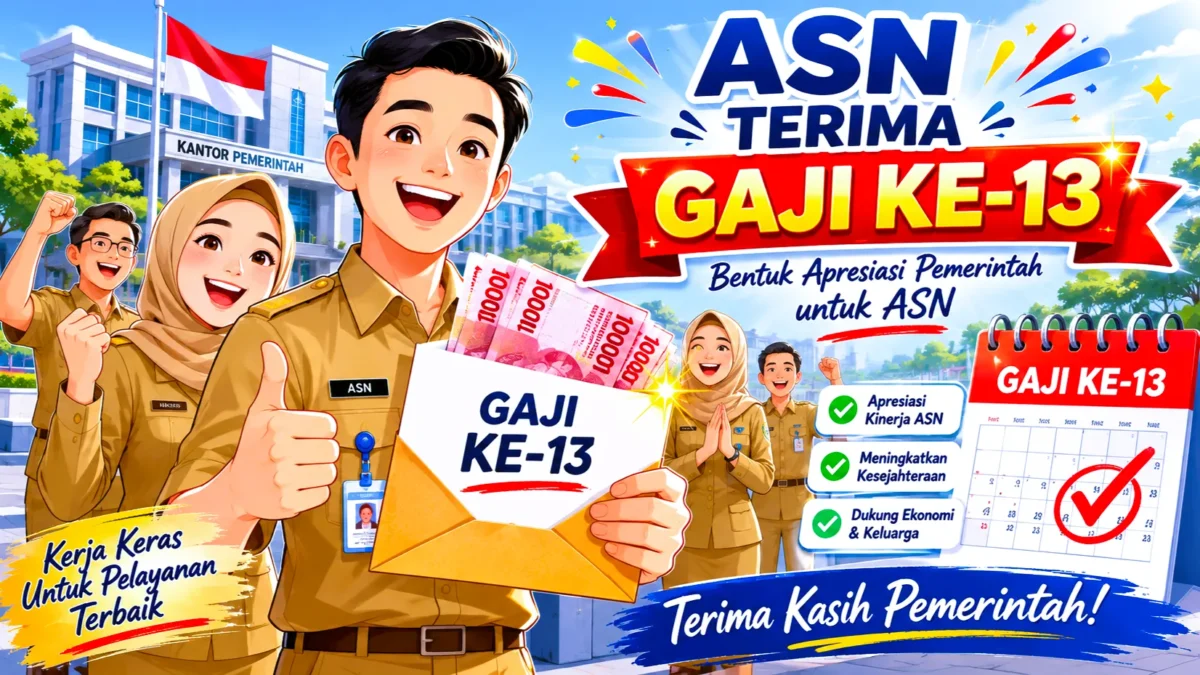 Gaji ke-13 ASN dan Pensiunan Mulai Cair Hari Ini (Foto: AI)