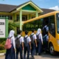 Ilustrasi bus sekolah antar jemput (Foto: AI)