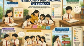 Ilustrasi Pembelajaran sosial-emosional di sekolah (Foto: Gambar AI)