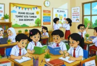 Ilustrasi ruang belajar peserta didik (Foto: AI)