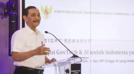 Ketua Komite Percepatan Transformasi Digital Pemerintah, Luhut Binsar Pandjaitan. (Foto: Arief Hermawan P/Bisnis)