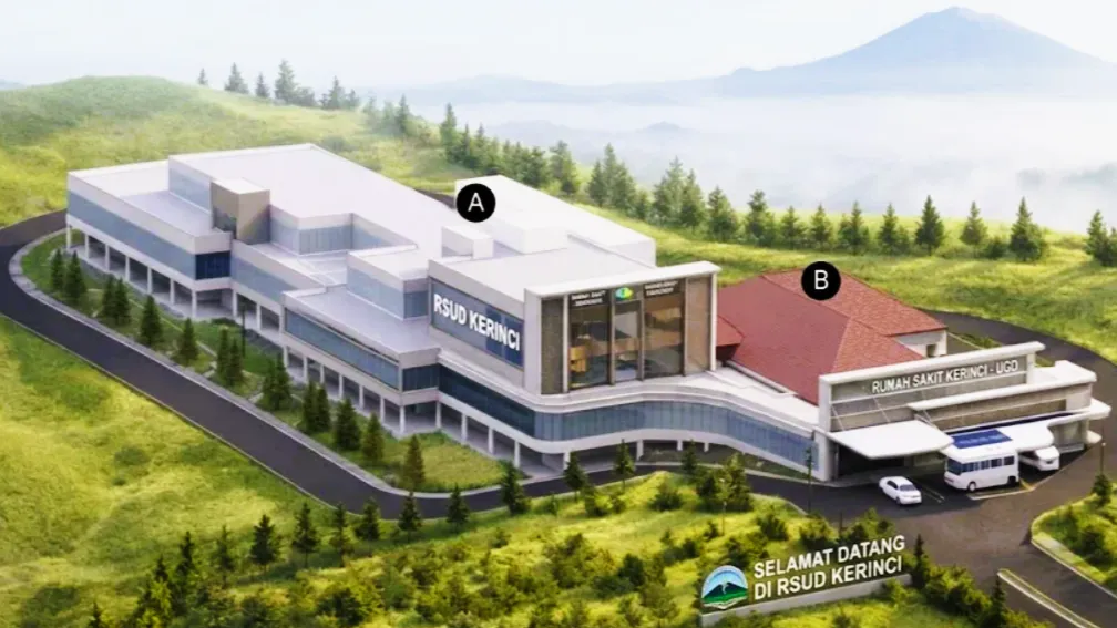 Ilustrasi RSUD Modern Kerinci (Foto: AI/RRI)