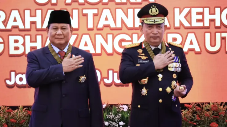 Presiden RI Prabowo Subianto dan Kapolri Jenderal Listyo Sigit Prabowo. (Foto: Dok. Polri)