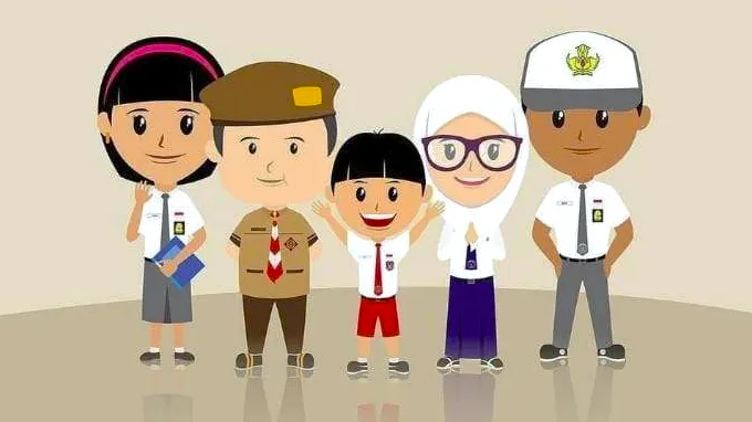 Ilustrasi seragam sekolah. (Foto: Akun resmi Instagram @kemdikbud.ri)
