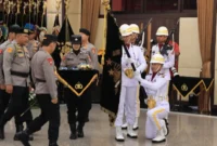 Kapolri Jenderal Polisi Listyo Sigit Prabowo saat prosesi Penyucian Panji Rastra Sewakottama (Foto: Dok. Humas Polri)