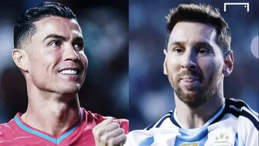 Pemain Portugal, Cristiano Ronaldo dan pemain Argentina Lionel Messi (Foto: Dok. Goal Sports) 