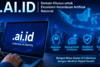 ilustrasi domain ai indonesia (Foto: ilustrasi AI/Gebrak)
