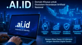 ilustrasi domain ai indonesia (Foto: ilustrasi AI/Gebrak)