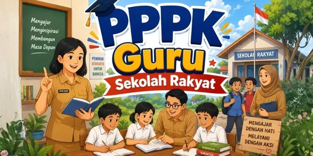 Ilustrasi. guru sekolah rakyat (Foto: chatgpt AI)