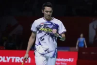 Jonatan Christie berhasil mengalahkan Alwi Farhan di babak 16 besar Indonesia Open 2026. (Foto: PBSI) 