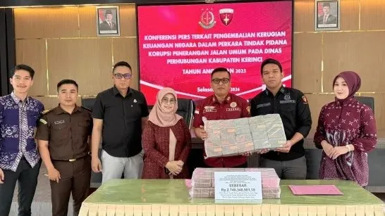 uang hasil pemulihan uang Negara. (Foto: Desi Hermila/RRI)