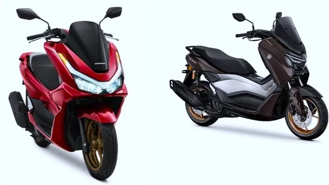 Honda PCX dan Yamaha Nmax. (Foto: Dok. Honda-Yamaha/detikoto)