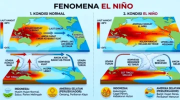 ilustrasi fenomena El Nino (foto : AI gemini) 