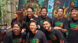 Bayu Skak dan pemain film Sekawan Limo 2: Gunung Klawih (Foto: Revi C Rantung/KOMPAS)