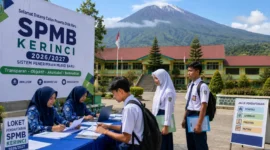 Ilustrasi pendaftaran spmb (Foto: AI)