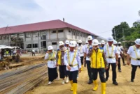 Gubernur Jambi Tinjau Pembangunan Sekolah Rakyat di Tanjabtim (Foto: Andri/jambiupdate)