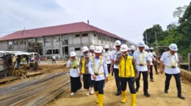 Gubernur Jambi Tinjau Pembangunan Sekolah Rakyat di Tanjabtim (Foto: Andri/jambiupdate)