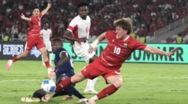 Timnas Indonesia menang 1-0 atas Mozambik (Foto: Agung Pambudhy/Detik)