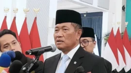 Gubernur Universitas Republik Indonesia (URI) Donny Ermawan Taufanto saat memberikan keterangan pers di Istana Negara, Jakarta, Rabu, 22 Juli 2026 (Foto: Afriani Respati/RRI)