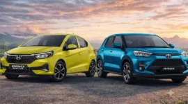 Honda Brio RS vs Toyota Raize (Foto:  Gemini AI)