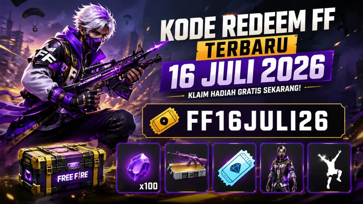 Ilustrasi kode redeem FF terbaru 16 Juli 2026 (Foto: Garena)