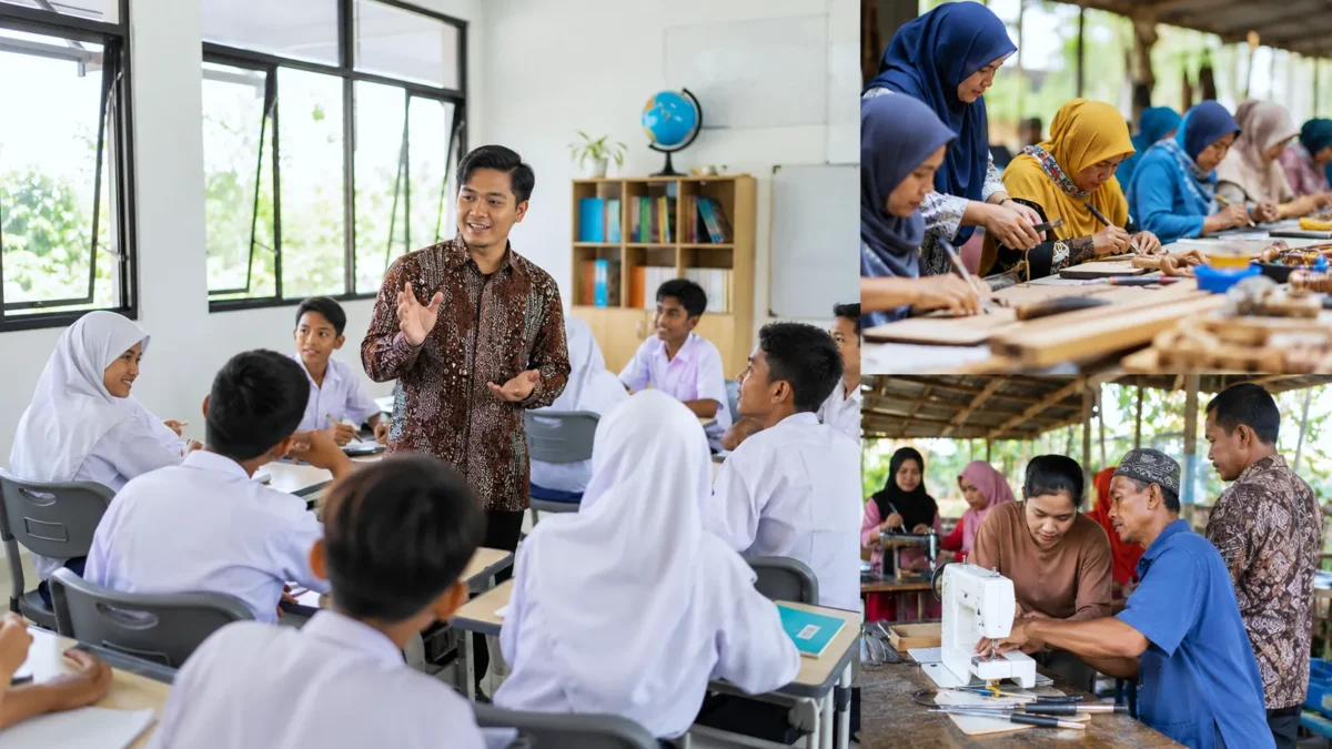 Ilustrasi Proses pendidikan formal dan nonformal