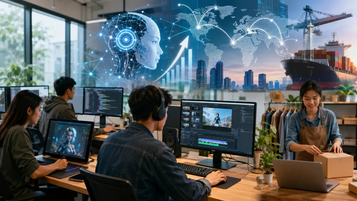 Potensi Ekonomi Digital Indonesia Didukung AI Capai Rp66 Triliun (Foto: AI)