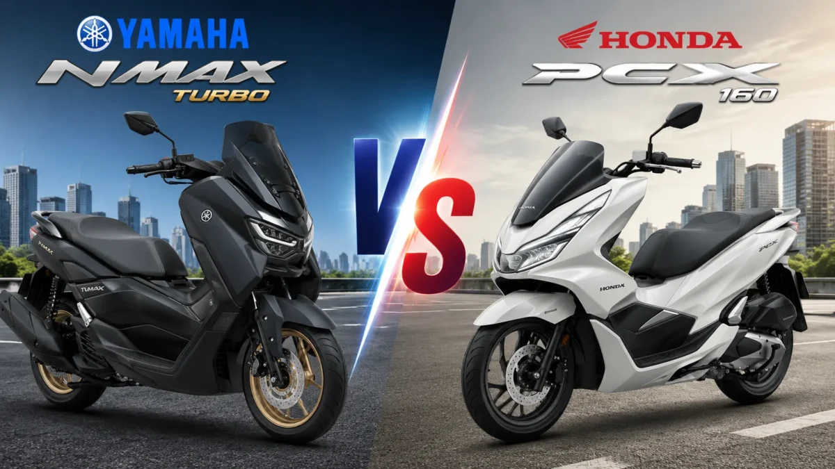 Ilustrasi Yamaha NMAX vs Honda PCX