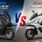 Ilustrasi Yamaha NMAX vs Honda PCX