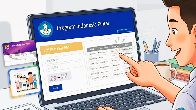 Ilustrasi cara cara aktivasi rekening SimPel PIP 2026 di pip.kemendikdasmen.go.id. (Foto: AI)